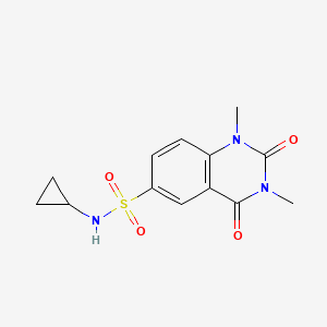 molecular formula C13H15N3O4S B3605996 N-cyclopropyl-1,3-dimethyl-2,4-dioxo-1,2,3,4-tetrahydro-6-quinazolinesulfonamide 