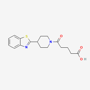 molecular formula C17H20N2O3S B3606001 5-[4-(1,3-benzothiazol-2-yl)-1-piperidinyl]-5-oxopentanoic acid 