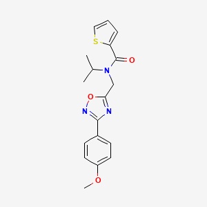molecular formula C18H19N3O3S B3606008 N-isopropyl-N-{[3-(4-methoxyphenyl)-1,2,4-oxadiazol-5-yl]methyl}-2-thiophenecarboxamide 