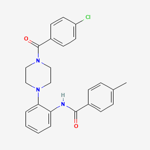 N-{2-[4-(4-chlorobenzoyl)-1-piperazinyl]phenyl}-4-methylbenzamide