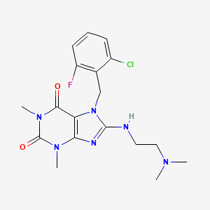 7-(2-chloro-6-fluorobenzyl)-8-{[2-(dimethylamino)ethyl]amino}-1,3-dimethyl-3,7-dihydro-1H-purine-2,6-dione