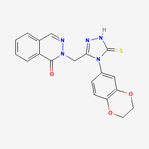molecular formula C19H15N5O3S B3606054 2-{[4-(2,3-dihydro-1,4-benzodioxin-6-yl)-5-mercapto-4H-1,2,4-triazol-3-yl]methyl}-1(2H)-phthalazinone 