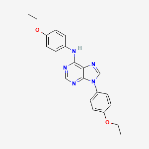 molecular formula C21H21N5O2 B3606065 N,9-bis(4-ethoxyphenyl)-9H-purin-6-amine 