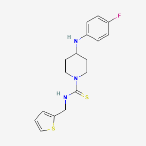 molecular formula C17H20FN3S2 B3606067 4-[(4-fluorophenyl)amino]-N-(2-thienylmethyl)-1-piperidinecarbothioamide 