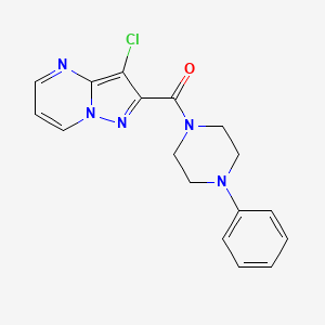 molecular formula C17H16ClN5O B3606071 3-chloro-2-[(4-phenyl-1-piperazinyl)carbonyl]pyrazolo[1,5-a]pyrimidine 