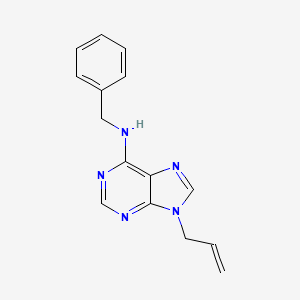 molecular formula C15H15N5 B3606117 9-allyl-N-benzyl-9H-purin-6-amine 