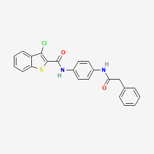 molecular formula C23H17ClN2O2S B3606136 3-chloro-N-{4-[(phenylacetyl)amino]phenyl}-1-benzothiophene-2-carboxamide 