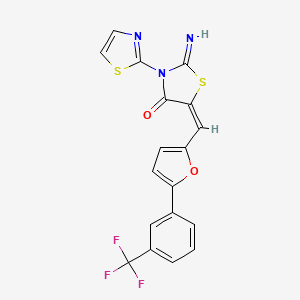 2-imino-3-(1,3-thiazol-2-yl)-5-({5-[3-(trifluoromethyl)phenyl]-2-furyl}methylene)-1,3-thiazolidin-4-one