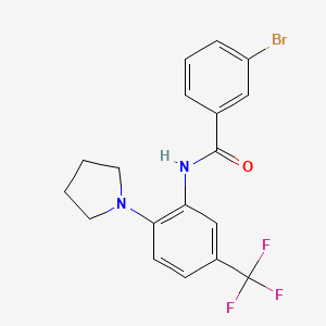 3-bromo-N-[2-(1-pyrrolidinyl)-5-(trifluoromethyl)phenyl]benzamide