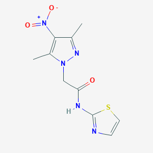 molecular formula C10H11N5O3S B3606190 2-(3,5-dimethyl-4-nitro-1H-pyrazol-1-yl)-N-1,3-thiazol-2-ylacetamide 