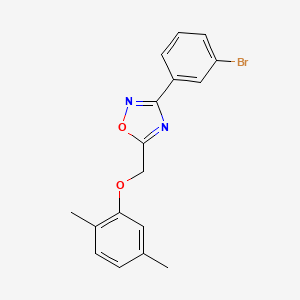 3-(3-bromophenyl)-5-[(2,5-dimethylphenoxy)methyl]-1,2,4-oxadiazole