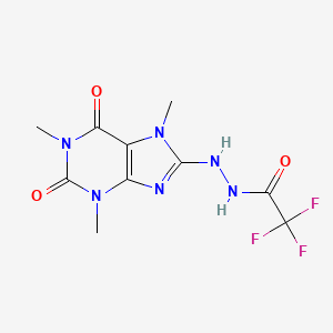 2,2,2-trifluoro-N'-(1,3,7-trimethyl-2,6-dioxo-2,3,6,7-tetrahydro-1H-purin-8-yl)acetohydrazide