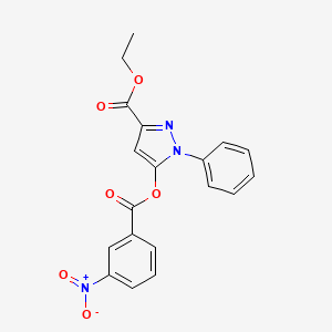 ethyl 5-[(3-nitrobenzoyl)oxy]-1-phenyl-1H-pyrazole-3-carboxylate
