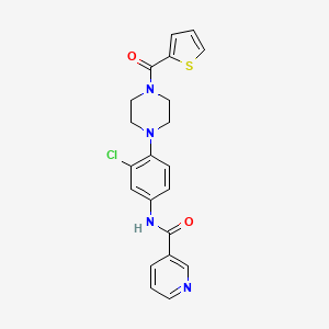 molecular formula C21H19ClN4O2S B3606289 N-{3-chloro-4-[4-(2-thienylcarbonyl)-1-piperazinyl]phenyl}nicotinamide 