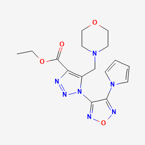 ethyl 5-(4-morpholinylmethyl)-1-[4-(1H-pyrrol-1-yl)-1,2,5-oxadiazol-3-yl]-1H-1,2,3-triazole-4-carboxylate