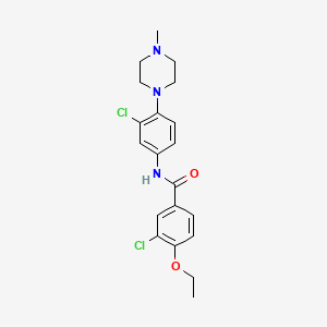 molecular formula C20H23Cl2N3O2 B3606322 3-chloro-N-[3-chloro-4-(4-methyl-1-piperazinyl)phenyl]-4-ethoxybenzamide 