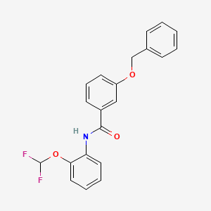 molecular formula C21H17F2NO3 B3606432 3-(benzyloxy)-N-[2-(difluoromethoxy)phenyl]benzamide 