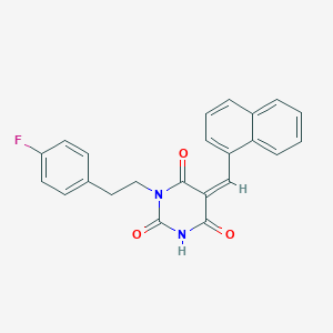 1-[2-(4-fluorophenyl)ethyl]-5-(1-naphthylmethylene)-2,4,6(1H,3H,5H)-pyrimidinetrione