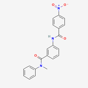 molecular formula C21H17N3O4 B3606447 N-methyl-3-[(4-nitrobenzoyl)amino]-N-phenylbenzamide 