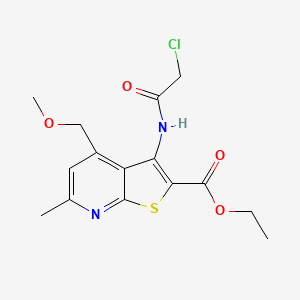 ethyl 3-[(chloroacetyl)amino]-4-(methoxymethyl)-6-methylthieno[2,3-b]pyridine-2-carboxylate