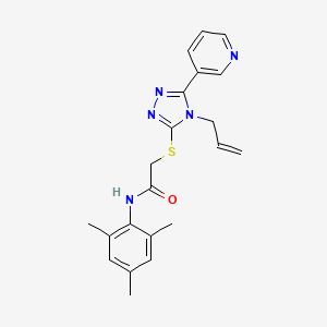 molecular formula C21H23N5OS B3606468 2-{[4-allyl-5-(3-pyridinyl)-4H-1,2,4-triazol-3-yl]thio}-N-mesitylacetamide 