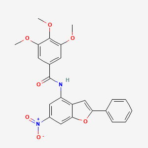 3,4,5-trimethoxy-N-(6-nitro-2-phenyl-1-benzofuran-4-yl)benzamide