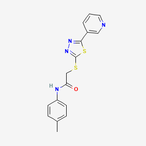 N-(4-methylphenyl)-2-{[5-(3-pyridinyl)-1,3,4-thiadiazol-2-yl]thio}acetamide