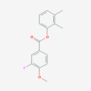 molecular formula C16H15IO3 B3606519 2,3-dimethylphenyl 3-iodo-4-methoxybenzoate 