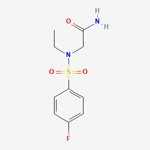 molecular formula C10H13FN2O3S B3606524 N~2~-ethyl-N~2~-[(4-fluorophenyl)sulfonyl]glycinamide 