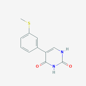 molecular formula C11H10N2O2S B360653 5-(3-甲硫基苯基)-1H-嘧啶-2,4-二酮 CAS No. 178411-21-7