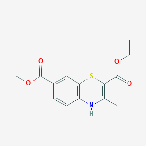 molecular formula C14H15NO4S B3606536 2-ethyl 7-methyl 3-methyl-4H-1,4-benzothiazine-2,7-dicarboxylate 