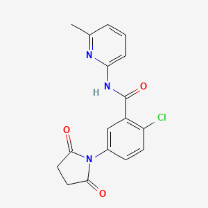 2-chloro-5-(2,5-dioxo-1-pyrrolidinyl)-N-(6-methyl-2-pyridinyl)benzamide