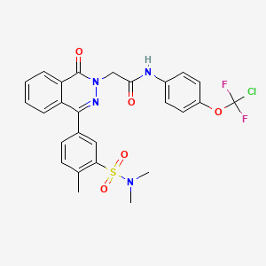 N-{4-[chloro(difluoro)methoxy]phenyl}-2-[4-{3-[(dimethylamino)sulfonyl]-4-methylphenyl}-1-oxophthalazin-2(1H)-yl]acetamide