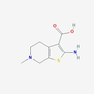 molecular formula C9H12N2O2S B360658 2-Amino-6-methyl-4,5,6,7-tetrahydrothieno[2,3-c]pyridine-3-carboxylic acid CAS No. 26830-33-1