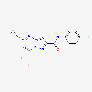 N-(4-chlorophenyl)-5-cyclopropyl-7-(trifluoromethyl)pyrazolo[1,5-a]pyrimidine-2-carboxamide
