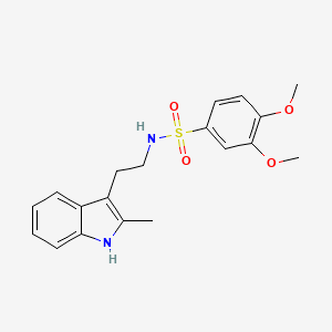 molecular formula C19H22N2O4S B3606615 3,4-dimethoxy-N-[2-(2-methyl-1H-indol-3-yl)ethyl]benzenesulfonamide 