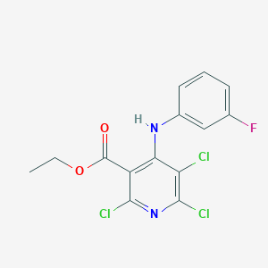 ethyl 2,5,6-trichloro-4-[(3-fluorophenyl)amino]nicotinate