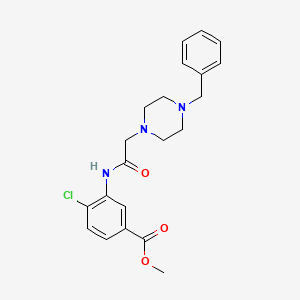 molecular formula C21H24ClN3O3 B3606678 methyl 3-{[(4-benzyl-1-piperazinyl)acetyl]amino}-4-chlorobenzoate 