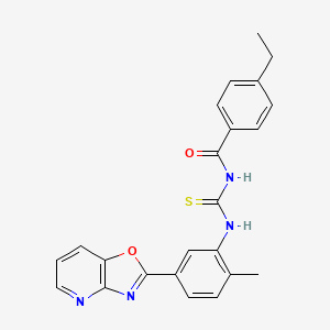 4-ethyl-N-{[(2-methyl-5-[1,3]oxazolo[4,5-b]pyridin-2-ylphenyl)amino]carbonothioyl}benzamide