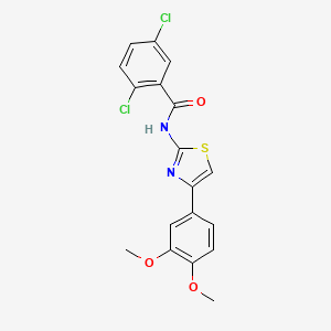 molecular formula C18H14Cl2N2O3S B3606688 2,5-dichloro-N-[4-(3,4-dimethoxyphenyl)-1,3-thiazol-2-yl]benzamide 