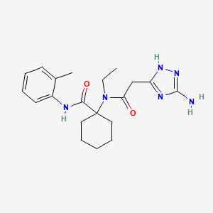 1-[[(3-amino-1H-1,2,4-triazol-5-yl)acetyl](ethyl)amino]-N-(2-methylphenyl)cyclohexanecarboxamide