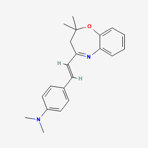 molecular formula C21H24N2O B3606754 4-[2-(2,2-dimethyl-2,3-dihydro-1,5-benzoxazepin-4-yl)vinyl]-N,N-dimethylaniline 