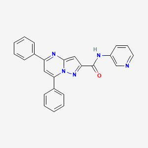 molecular formula C24H17N5O B3606760 5,7-diphenyl-N-3-pyridinylpyrazolo[1,5-a]pyrimidine-2-carboxamide 