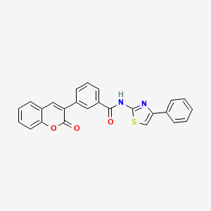 3-(2-oxo-2H-chromen-3-yl)-N-(4-phenyl-1,3-thiazol-2-yl)benzamide