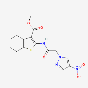 methyl 2-{[(4-nitro-1H-pyrazol-1-yl)acetyl]amino}-4,5,6,7-tetrahydro-1-benzothiophene-3-carboxylate