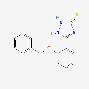 molecular formula C15H13N3OS B3606834 5-[2-(benzyloxy)phenyl]-4H-1,2,4-triazole-3-thiol 