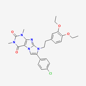 7-(4-chlorophenyl)-8-[2-(3,4-diethoxyphenyl)ethyl]-1,3-dimethyl-1H-imidazo[2,1-f]purine-2,4(3H,8H)-dione