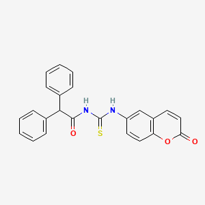 N-{[(2-oxo-2H-chromen-6-yl)amino]carbonothioyl}-2,2-diphenylacetamide