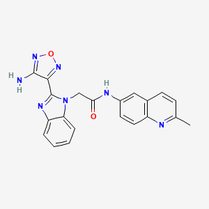 2-[2-(4-amino-1,2,5-oxadiazol-3-yl)-1H-benzimidazol-1-yl]-N-(2-methylquinolin-6-yl)acetamide