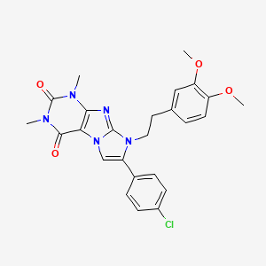 7-(4-chlorophenyl)-8-[2-(3,4-dimethoxyphenyl)ethyl]-1,3-dimethyl-1H-imidazo[2,1-f]purine-2,4(3H,8H)-dione